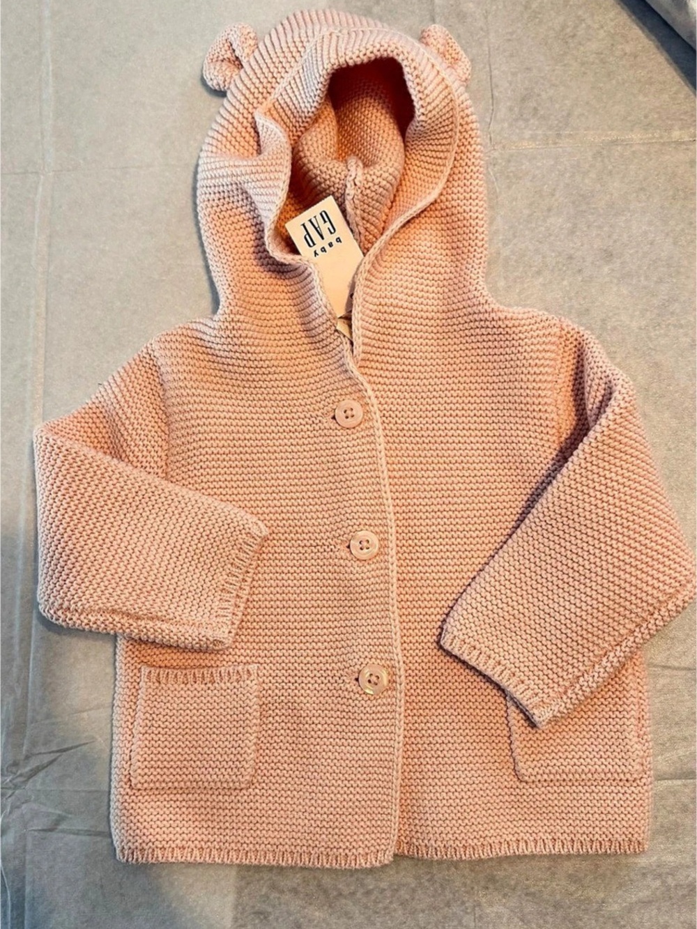 babyGap Baby Pink Hooded Knit Set Size 3-6M NWT